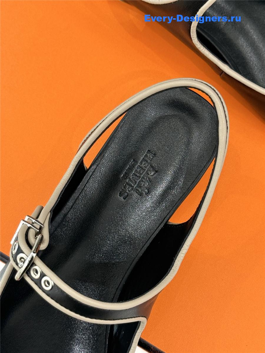 H**me5 black kleo slingback sandals