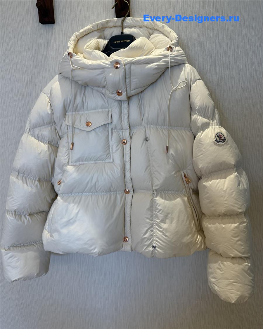 Moncler White Erea Down Jacket
