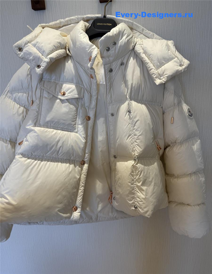 Moncler White Erea Down Jacket