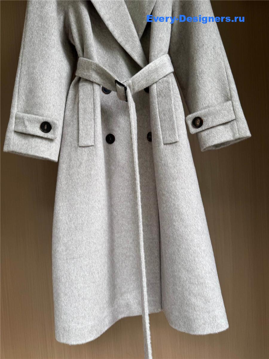 L0r0 P1ana light grey cashmere coat