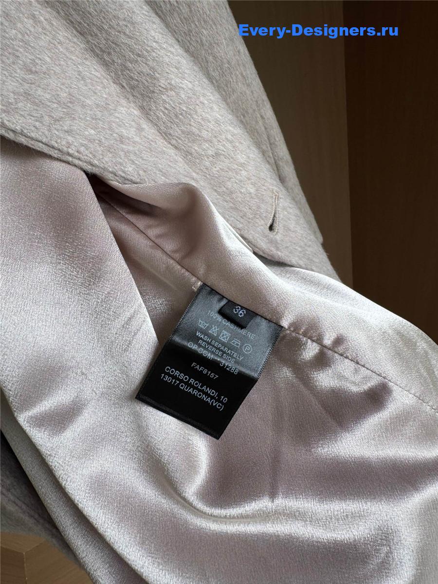 L0r0 P1ana light grey cashmere coat
