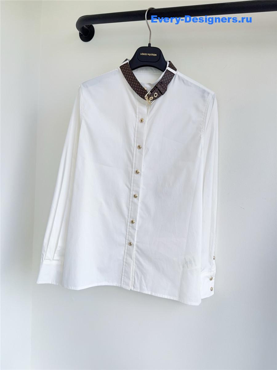 l0vis Vvtt0n white monogram belt shirt