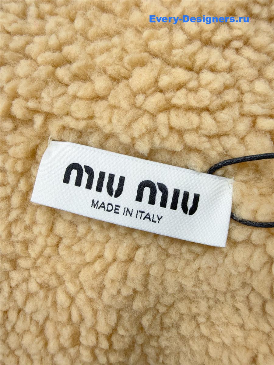 Miu Miu Check-pattern Fleece Jacket