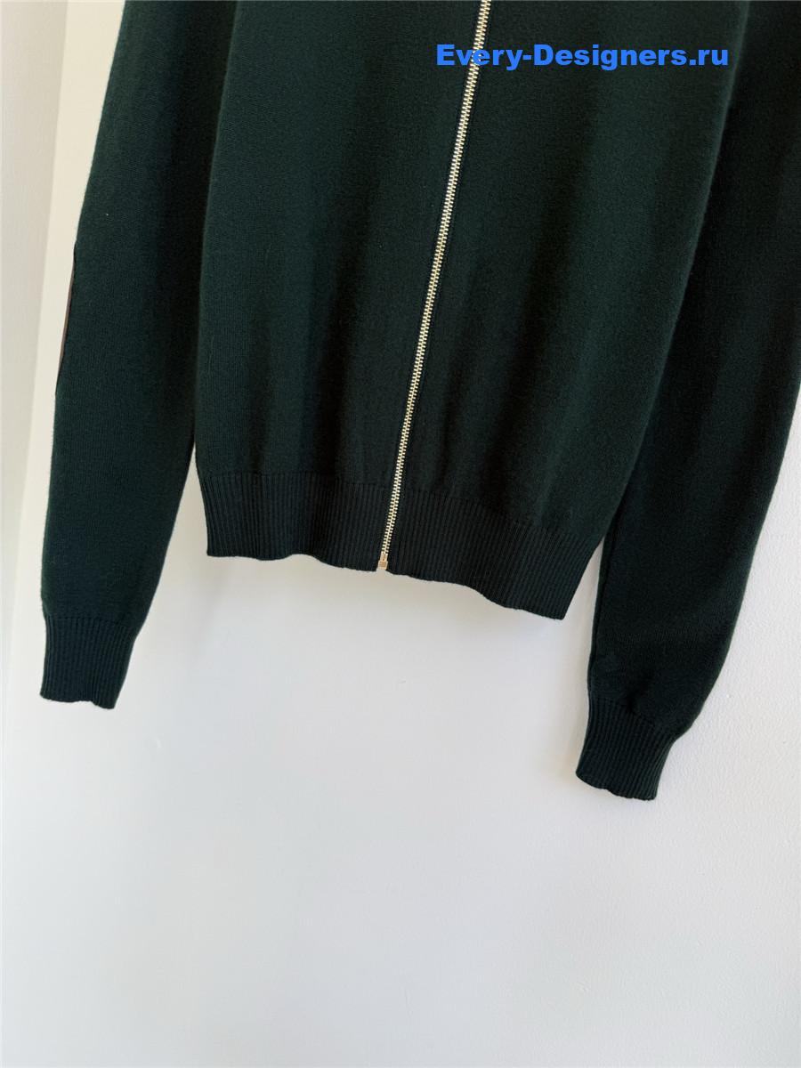 Miu Miu green turtleneck knitted long-sleeved sweater