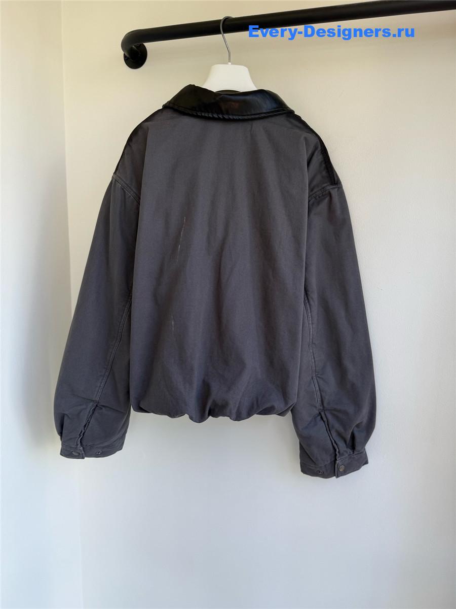 Acne Studios Gray Heavy Twill Bomber Jacket