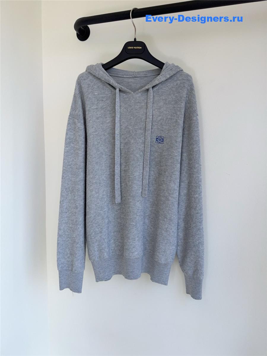 L0ew* logo-embroidered cotton-jersey hoodie