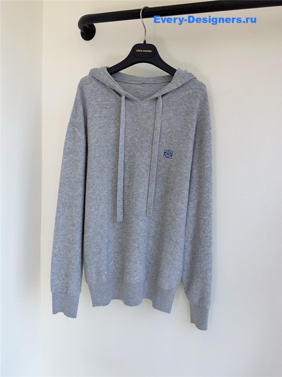 L0ew* logo-embroidered cotton-jersey hoodie