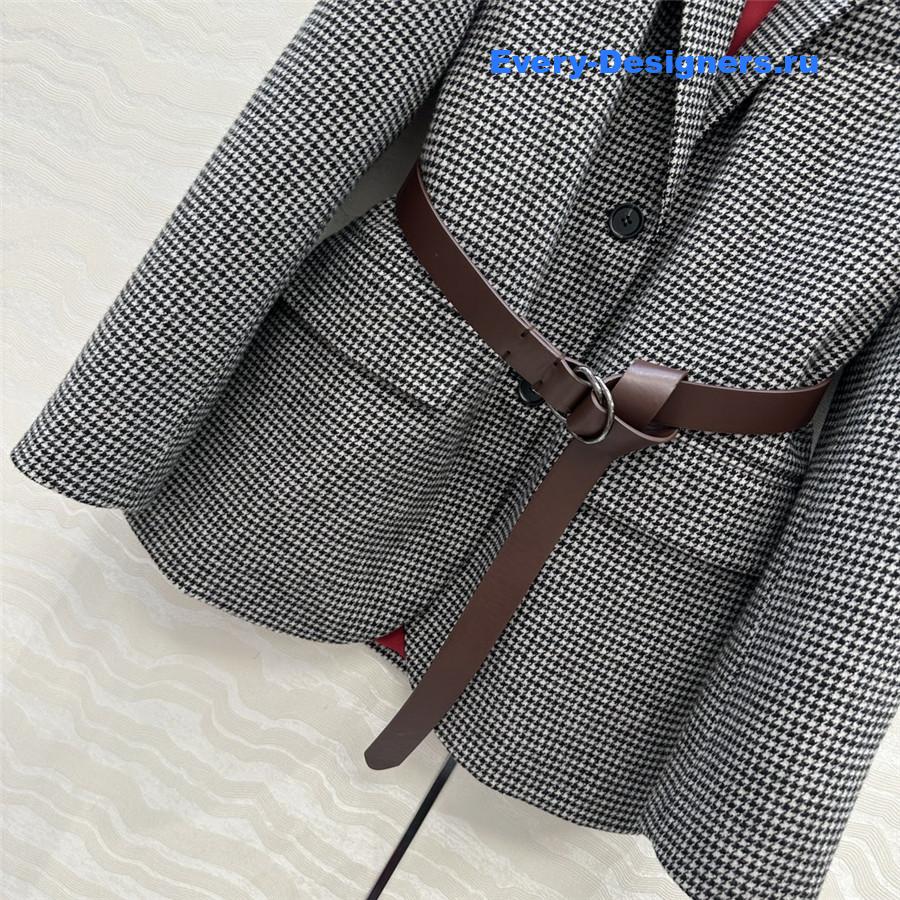 BC Brown Houndstooth Belted Blazer