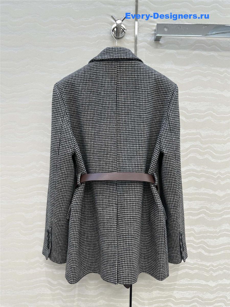 BC Brown Houndstooth Belted Blazer