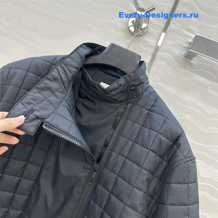H**me5 dark blue quilted coat