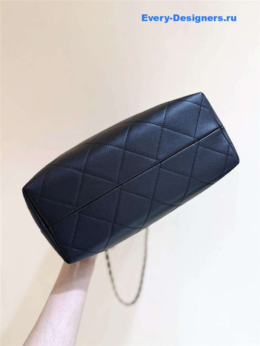 Ch**el calfskin black hobo