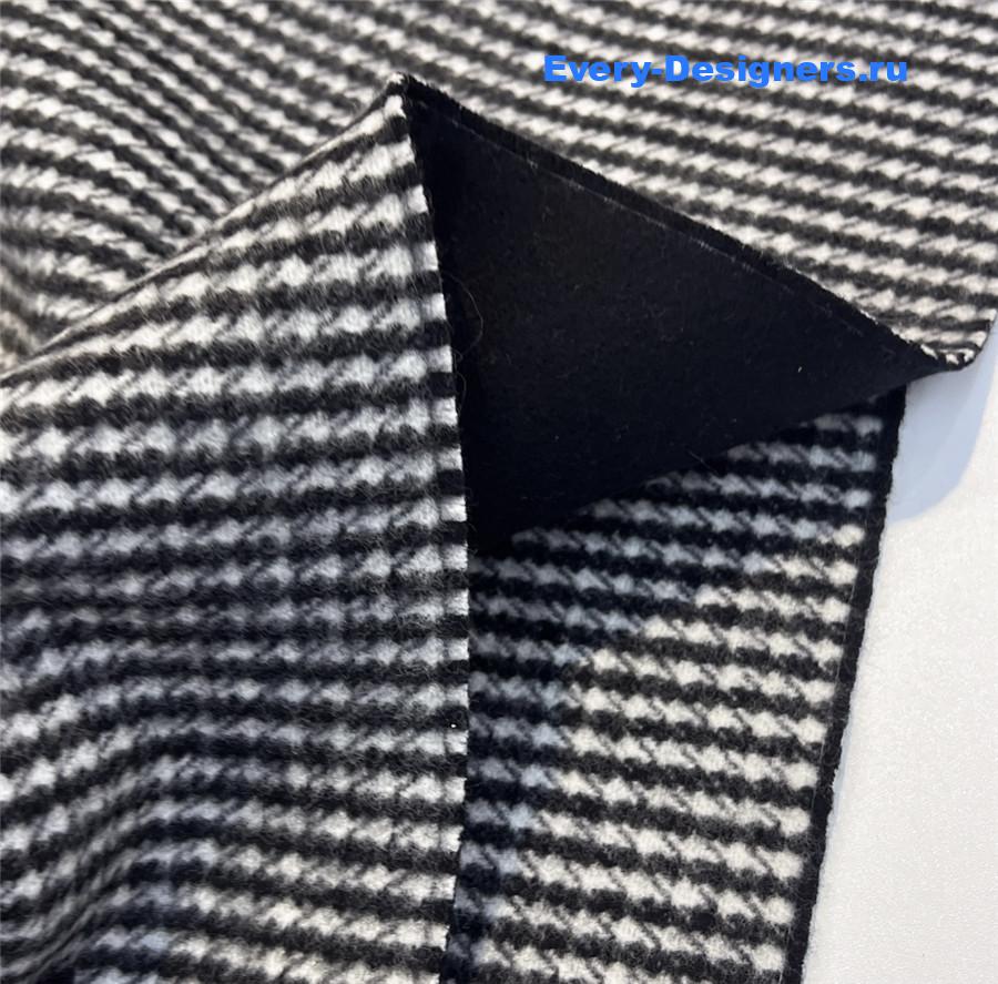 Ch**el black houndstooth cashmere scarf
