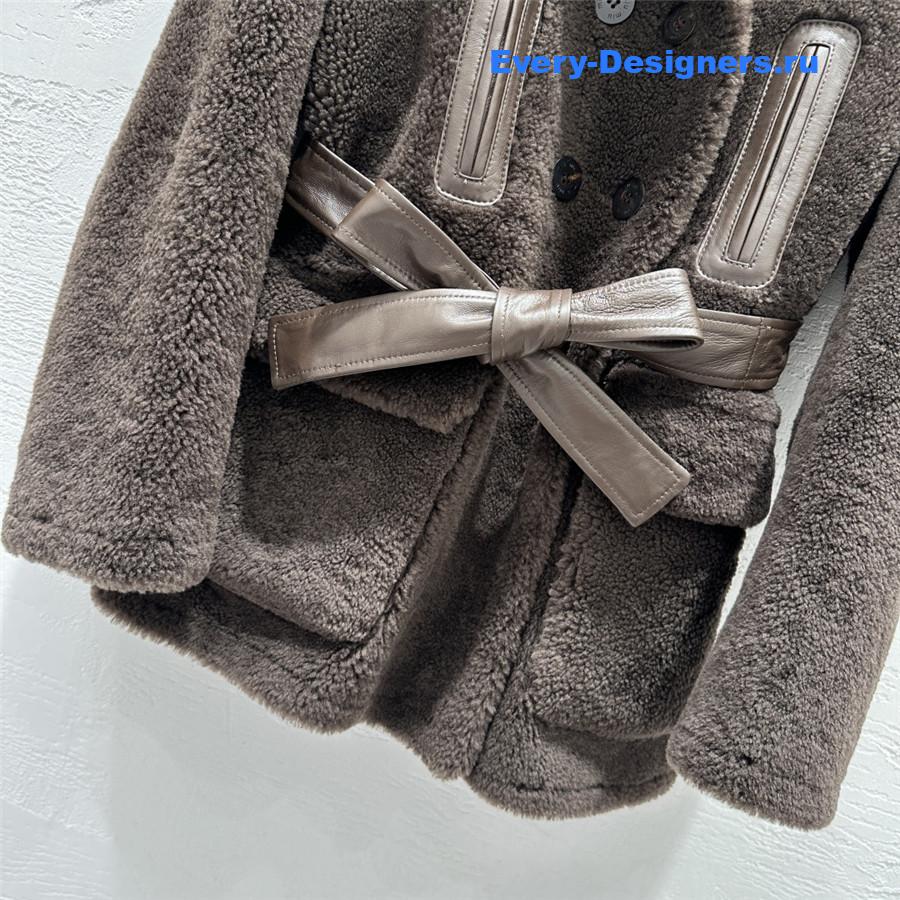 Miu Miu Dark Brown Shearling Jacket