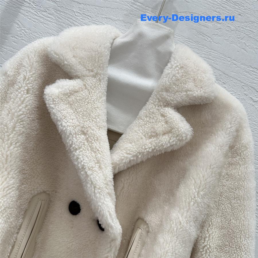 Miu Miu Beige Shearling Jacket