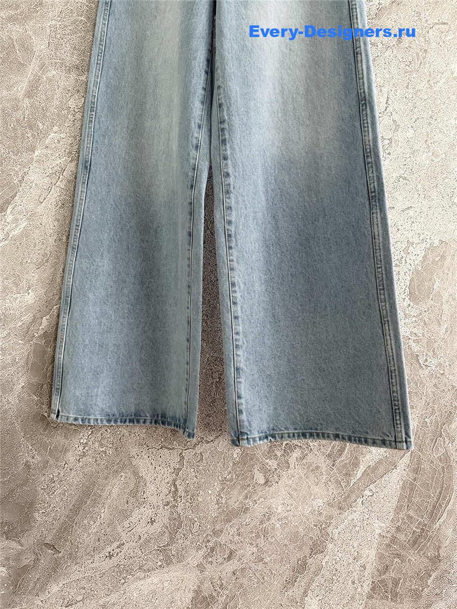 D10r high-rise wide-leg straight jeans