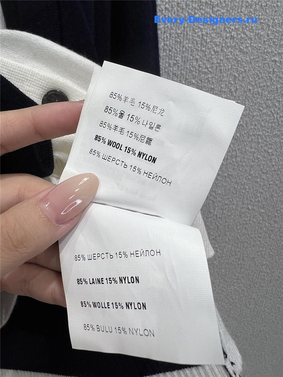 Pra*a blue/white v-neck cotton cardigan