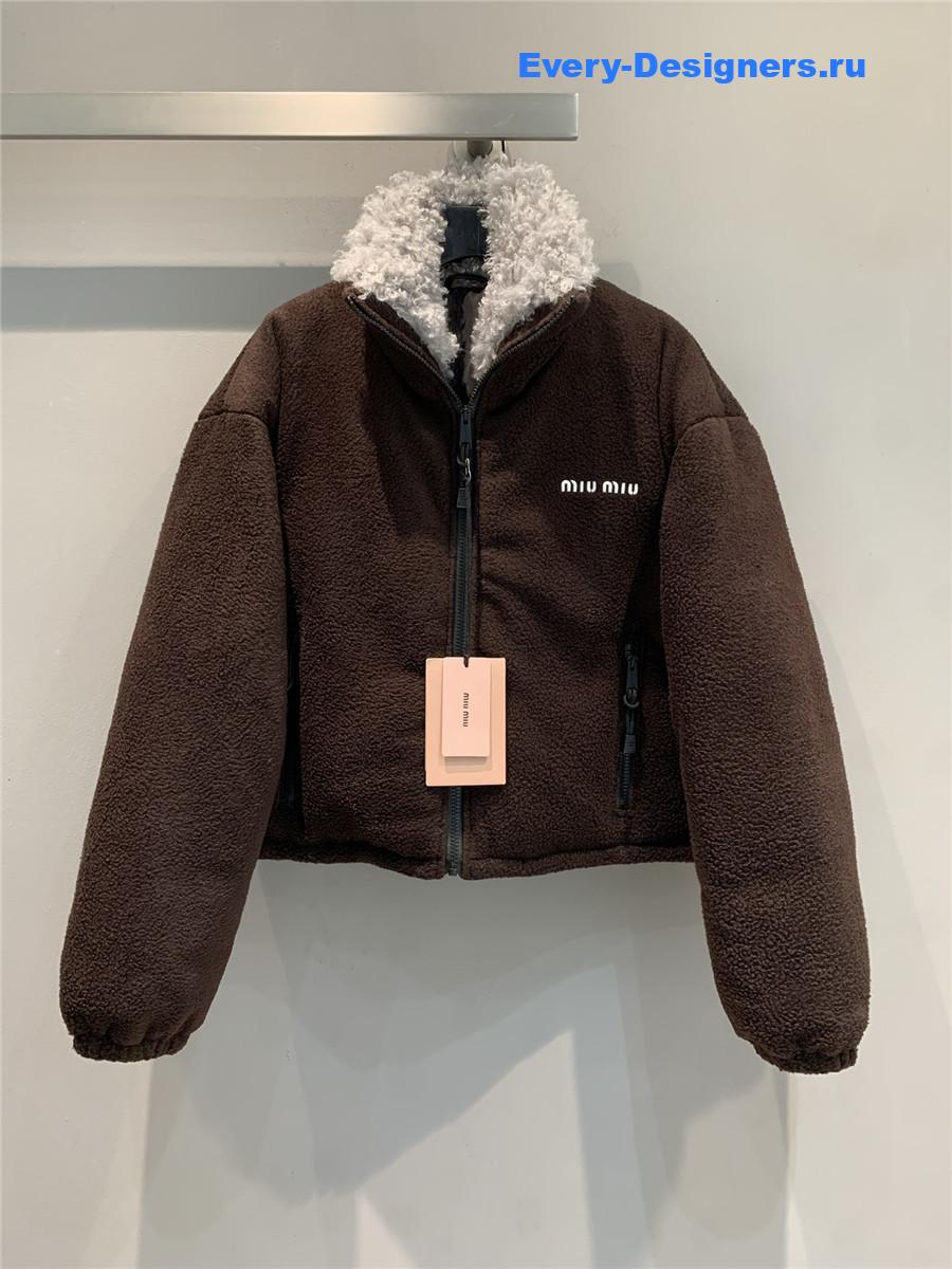Miu Miu Ebony Fleece Down Jacket