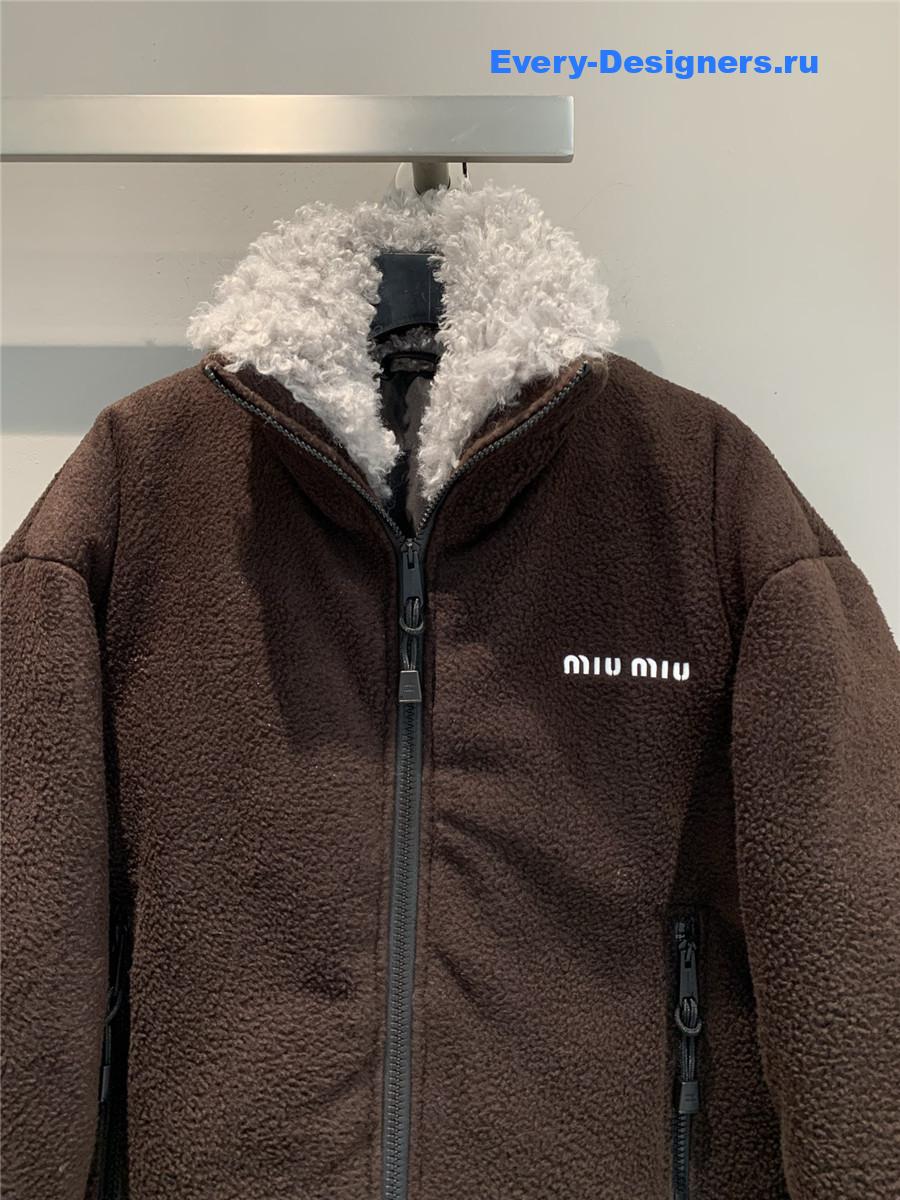 Miu Miu Ebony Fleece Down Jacket