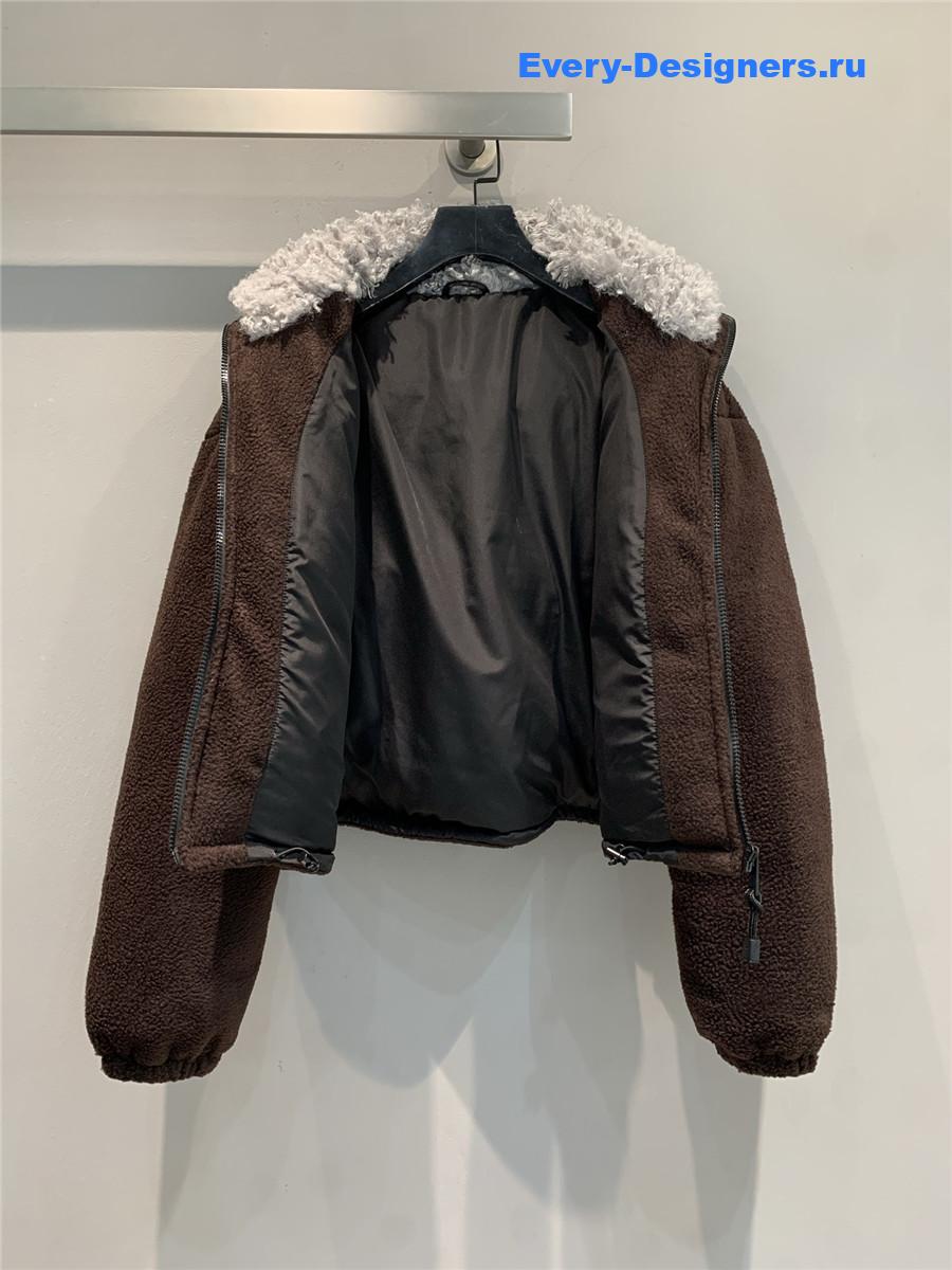 Miu Miu Ebony Fleece Down Jacket