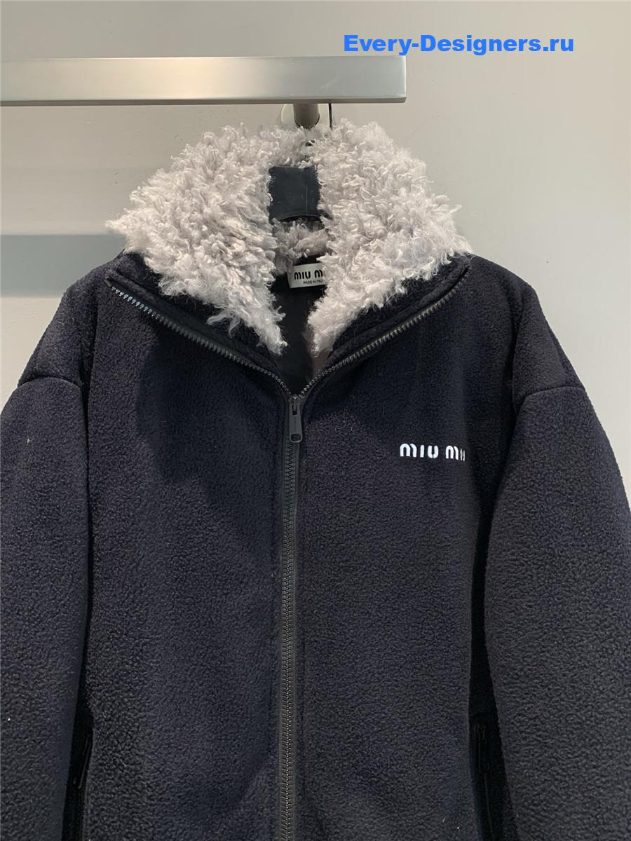 Miu Miu Black Fleece Down Jacket