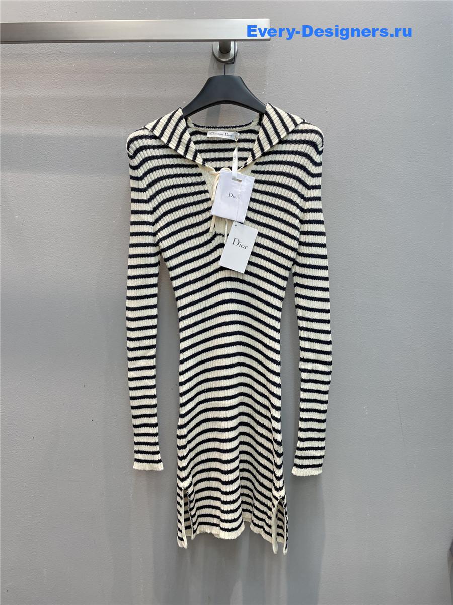 D10r D10riviera striped knit dress