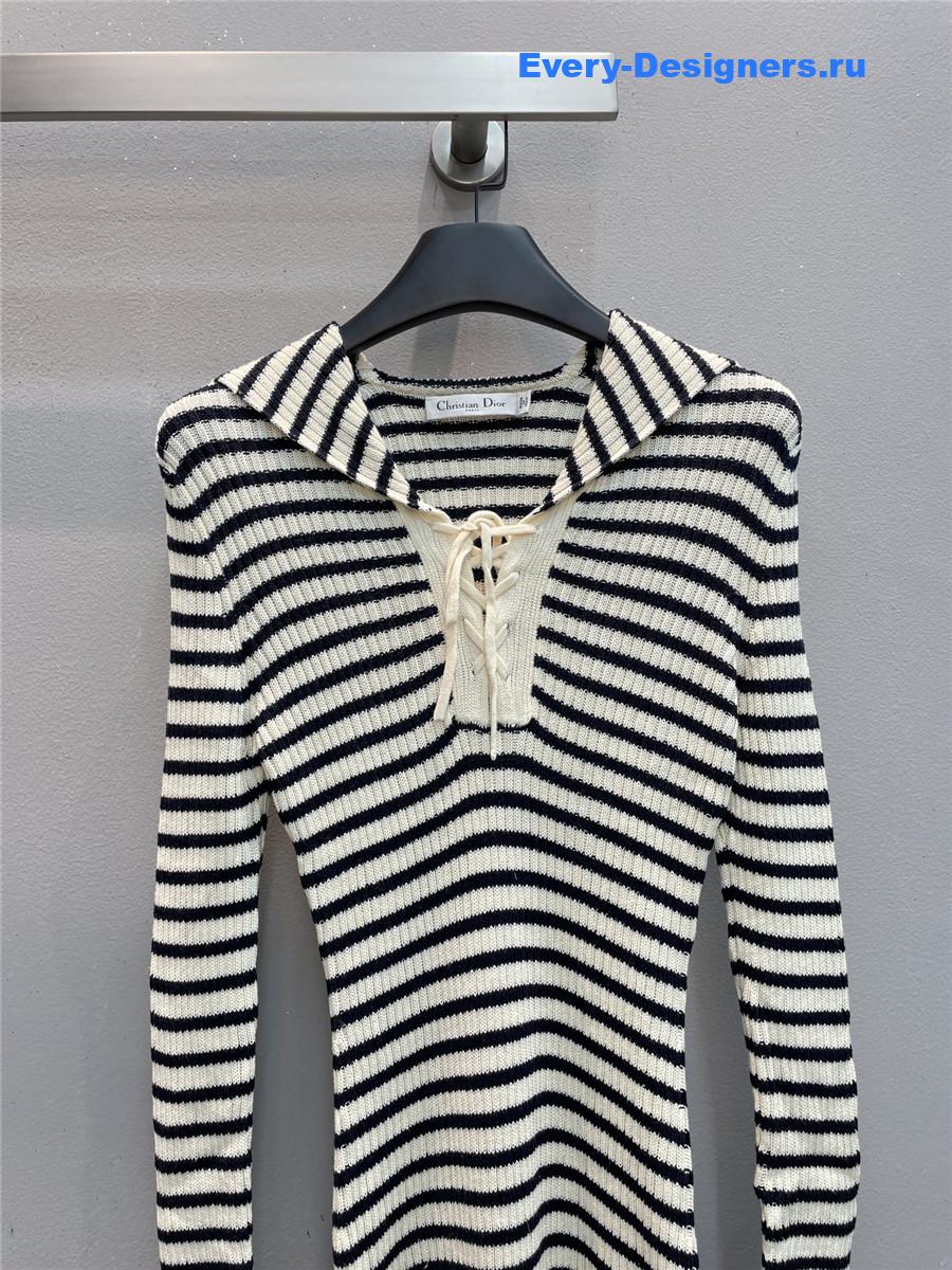 D10r D10riviera striped knit dress