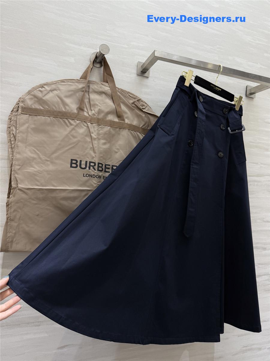 Bv*b*rry dark blue clay cotton skirt