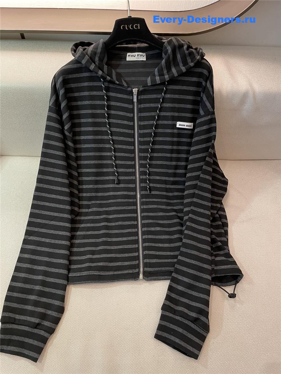 Miu Miu Embroidered Cotton Sweatshirt