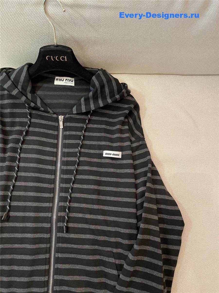 Miu Miu Embroidered Cotton Sweatshirt