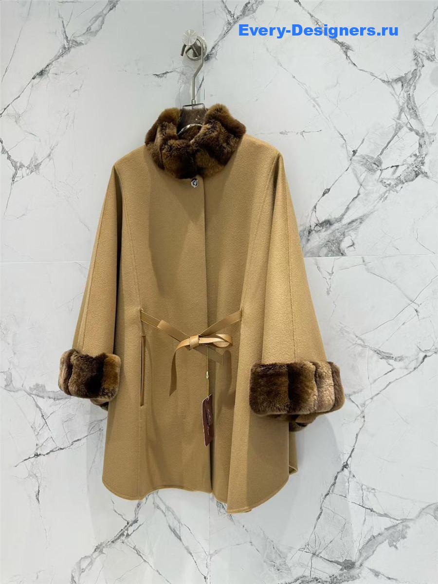 L0r0 P1ana brown salzburg cashmere cape
