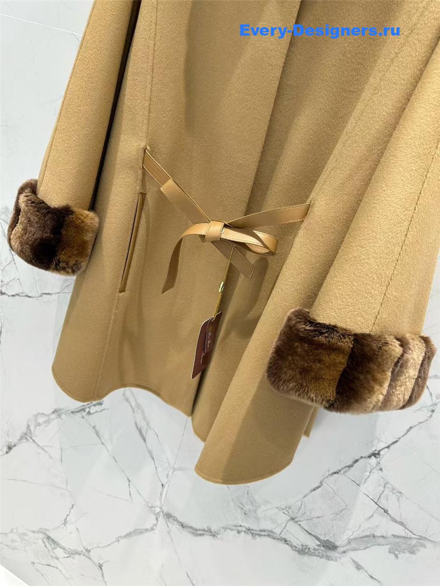 L0r0 P1ana brown salzburg cashmere cape