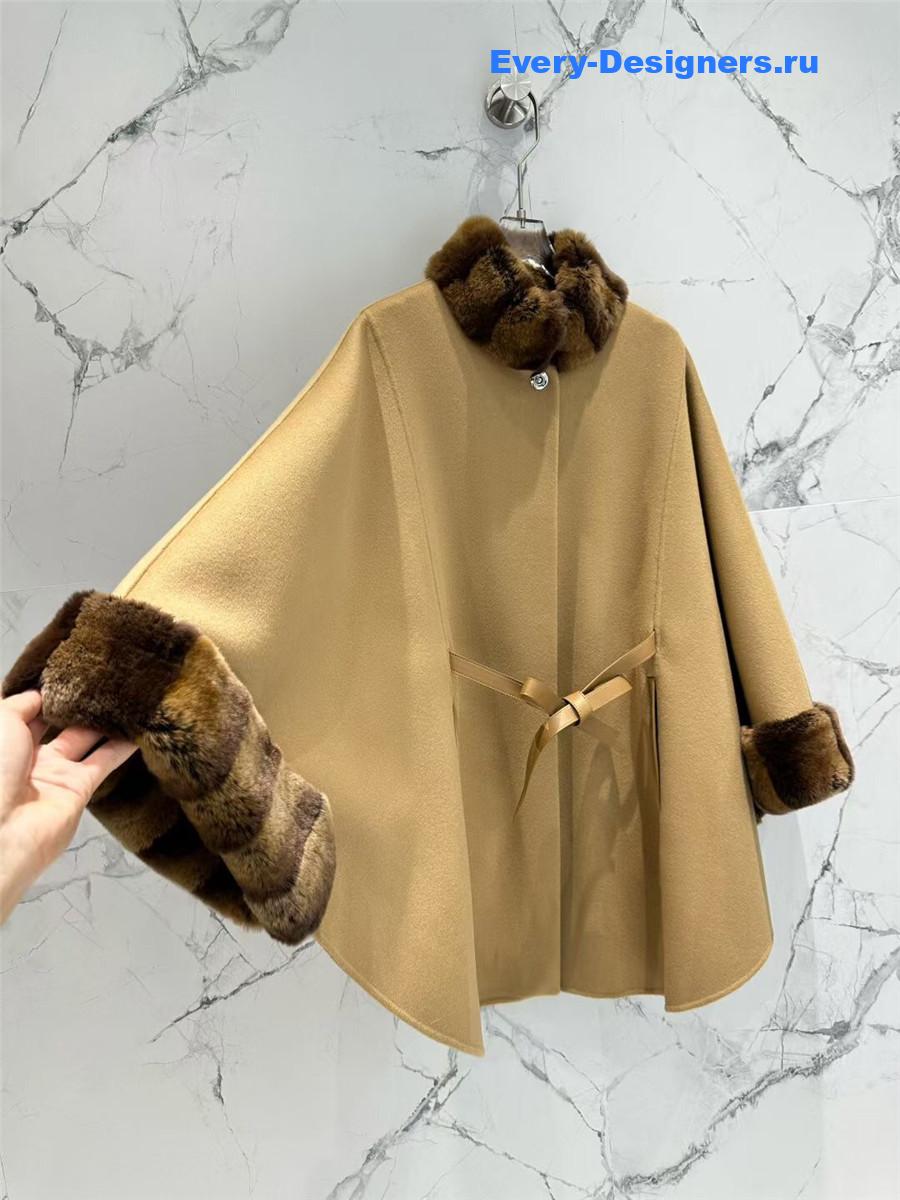 L0r0 P1ana brown salzburg cashmere cape
