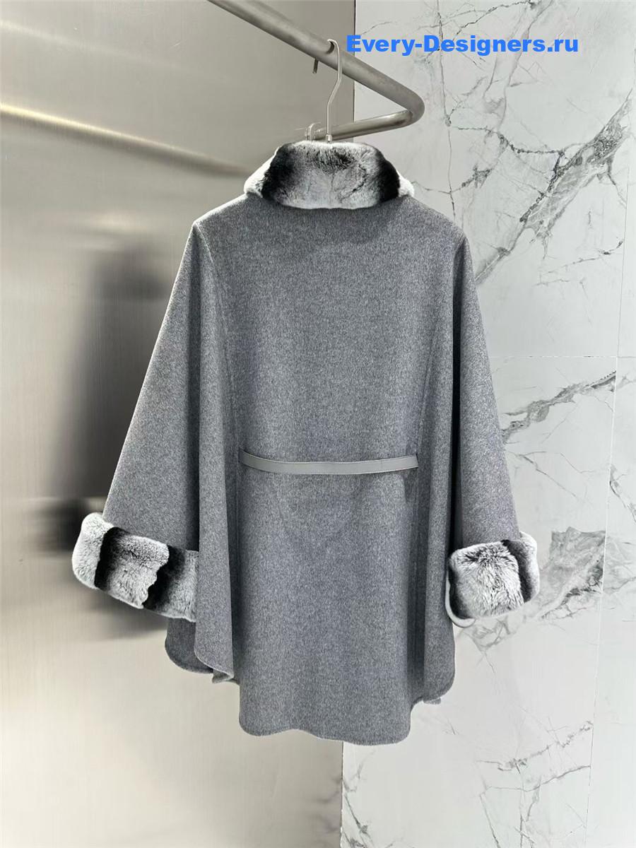 L0r0 P1ana grey salzburg cashmere cape