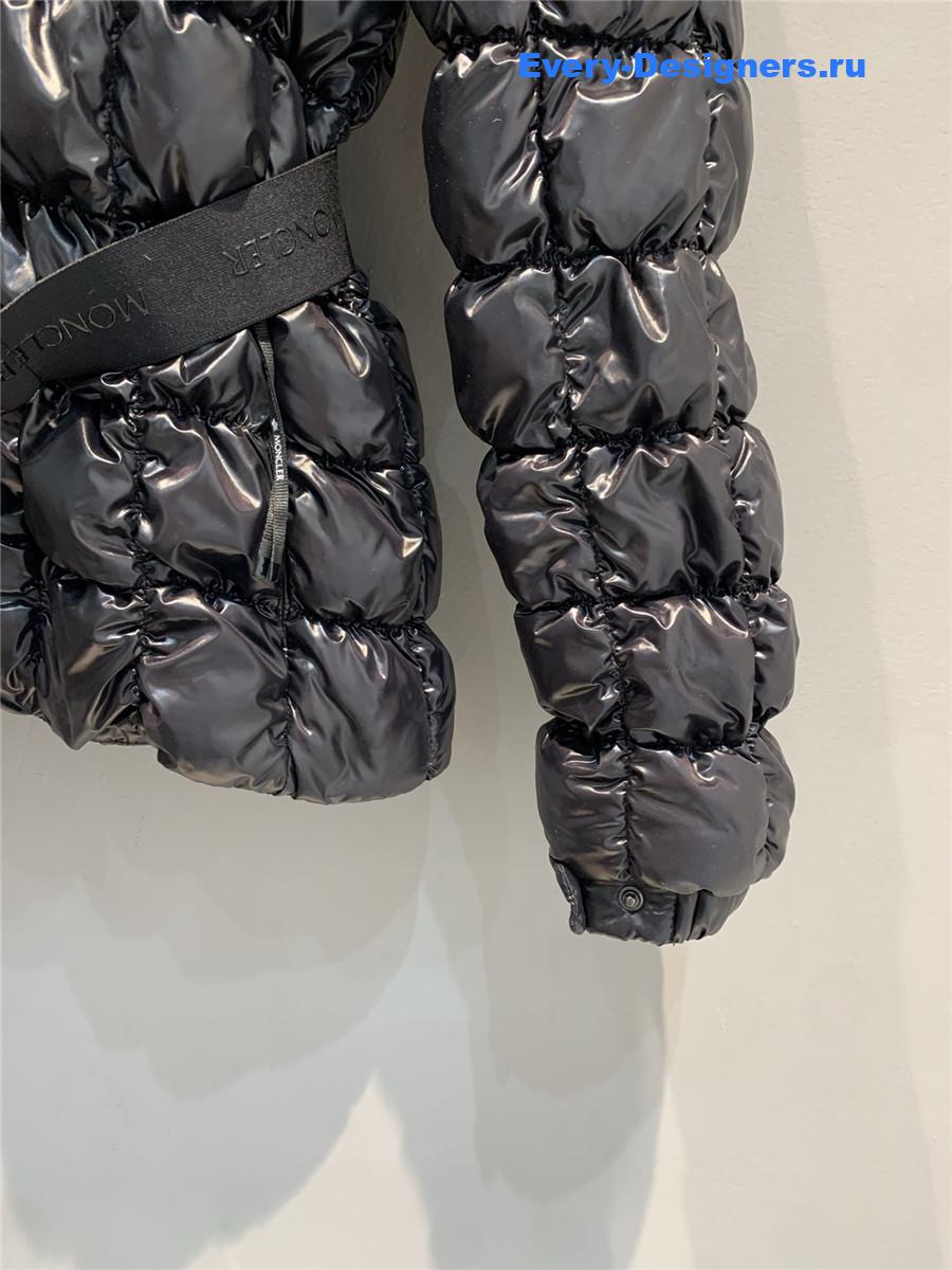 Moncler Black Eynard Quilted Belted Jacket