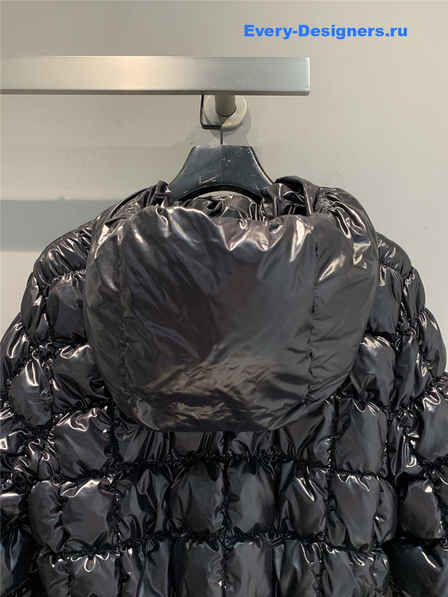 Moncler Black Eynard Quilted Belted Jacket