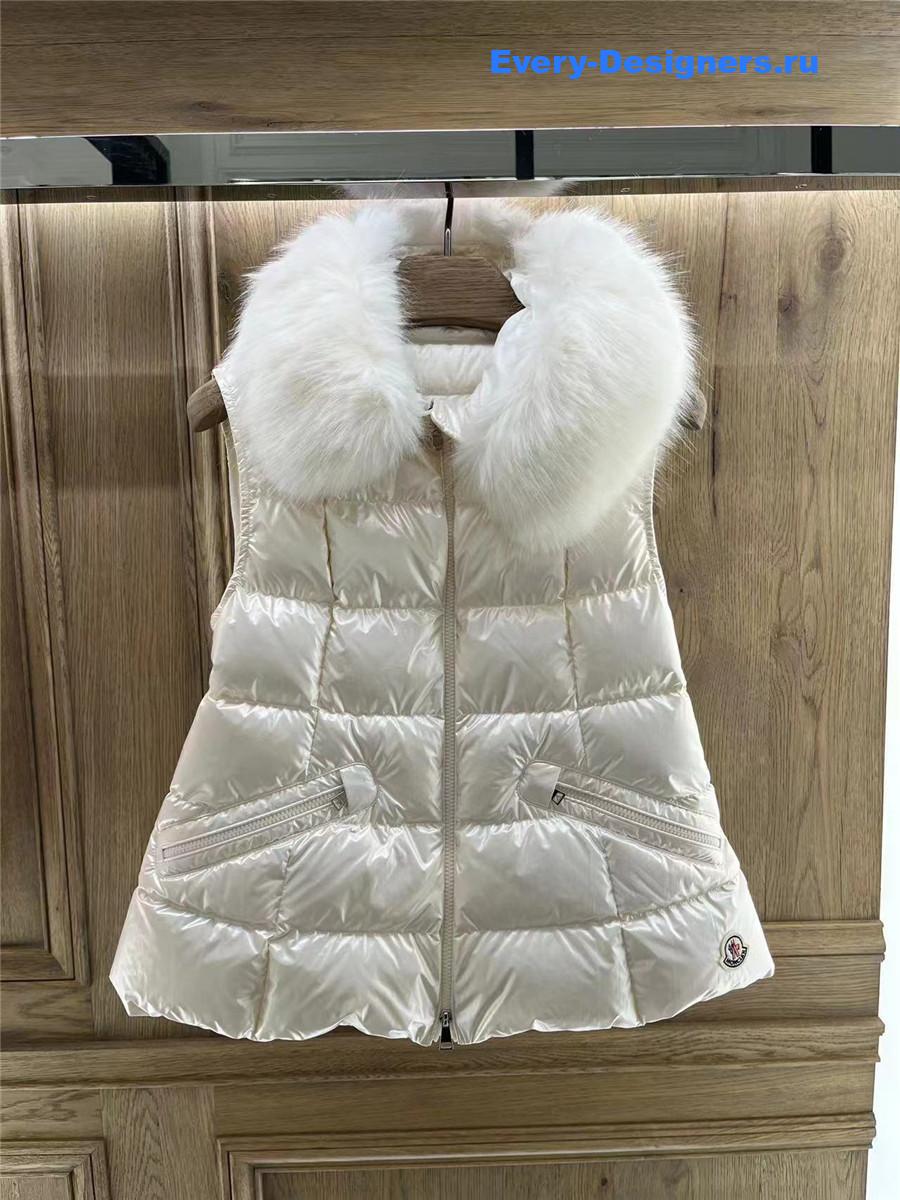 Moncler Anse Laminated Nylon Down Vest