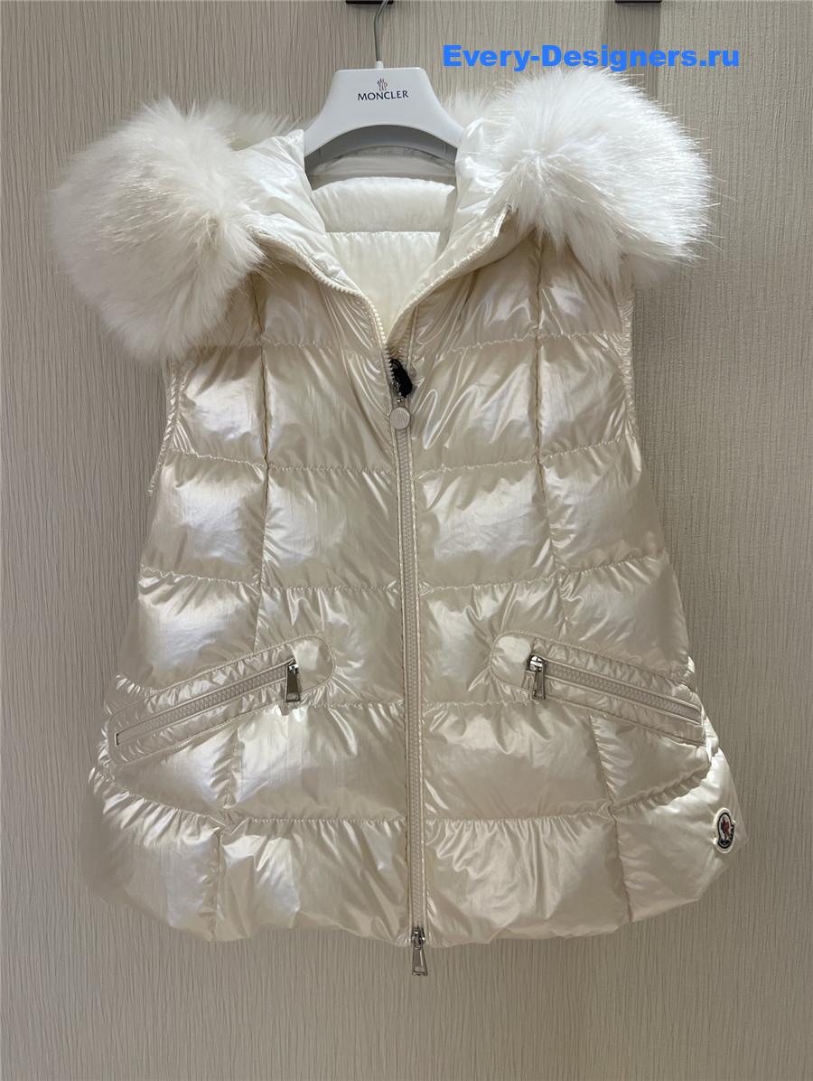 Moncler Anse Laminated Nylon Down Vest