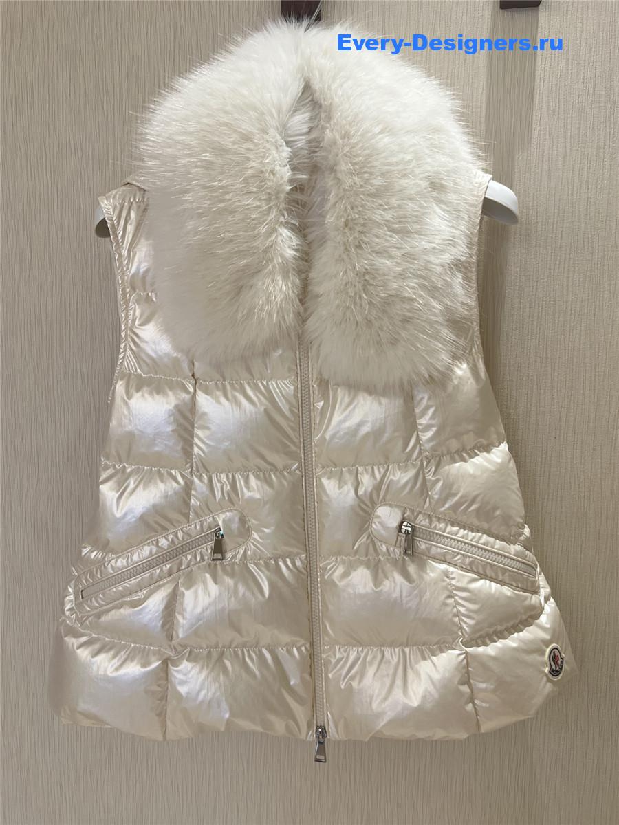Moncler Anse Laminated Nylon Down Vest