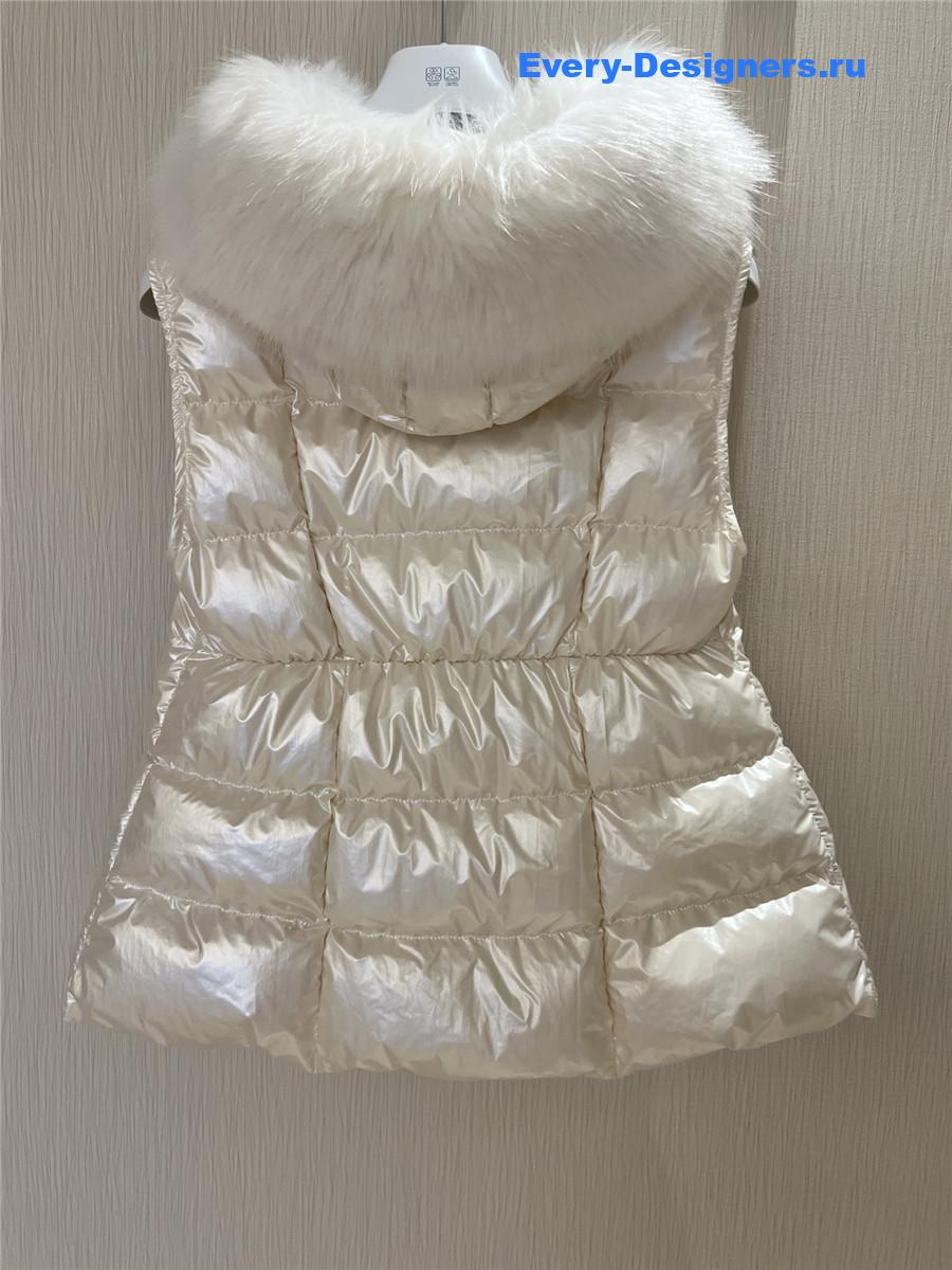 Moncler Anse Laminated Nylon Down Vest