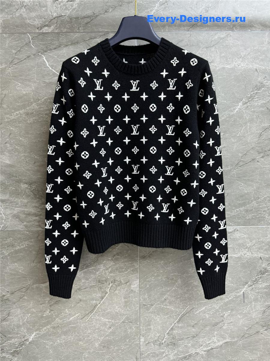 l0vis Vvtt0n 3d monogram knit pullover