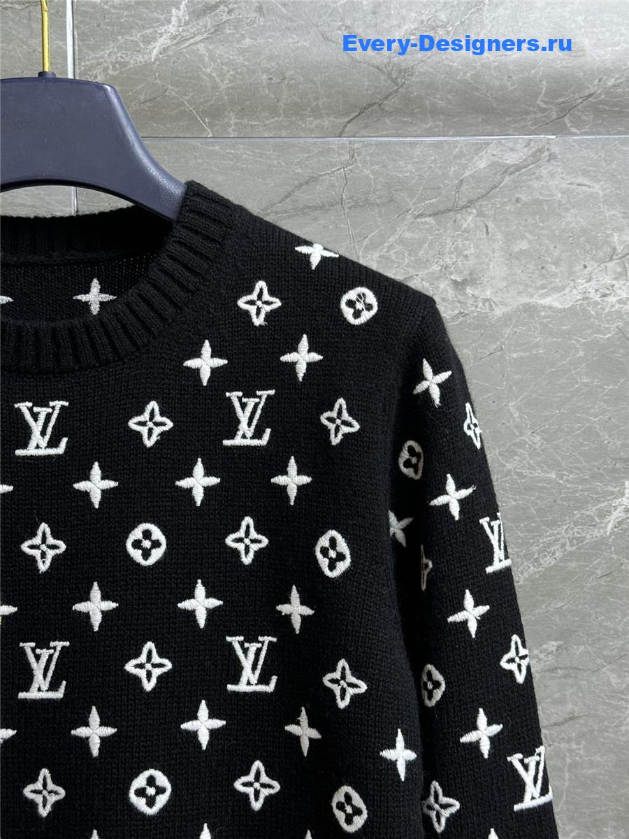 l0vis Vvtt0n 3d monogram knit pullover