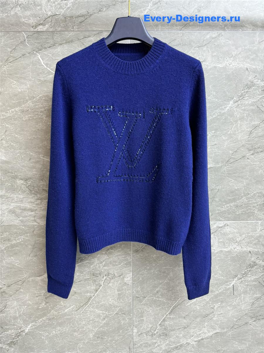 l0vis Vvtt0n blue embroidered signature pullover