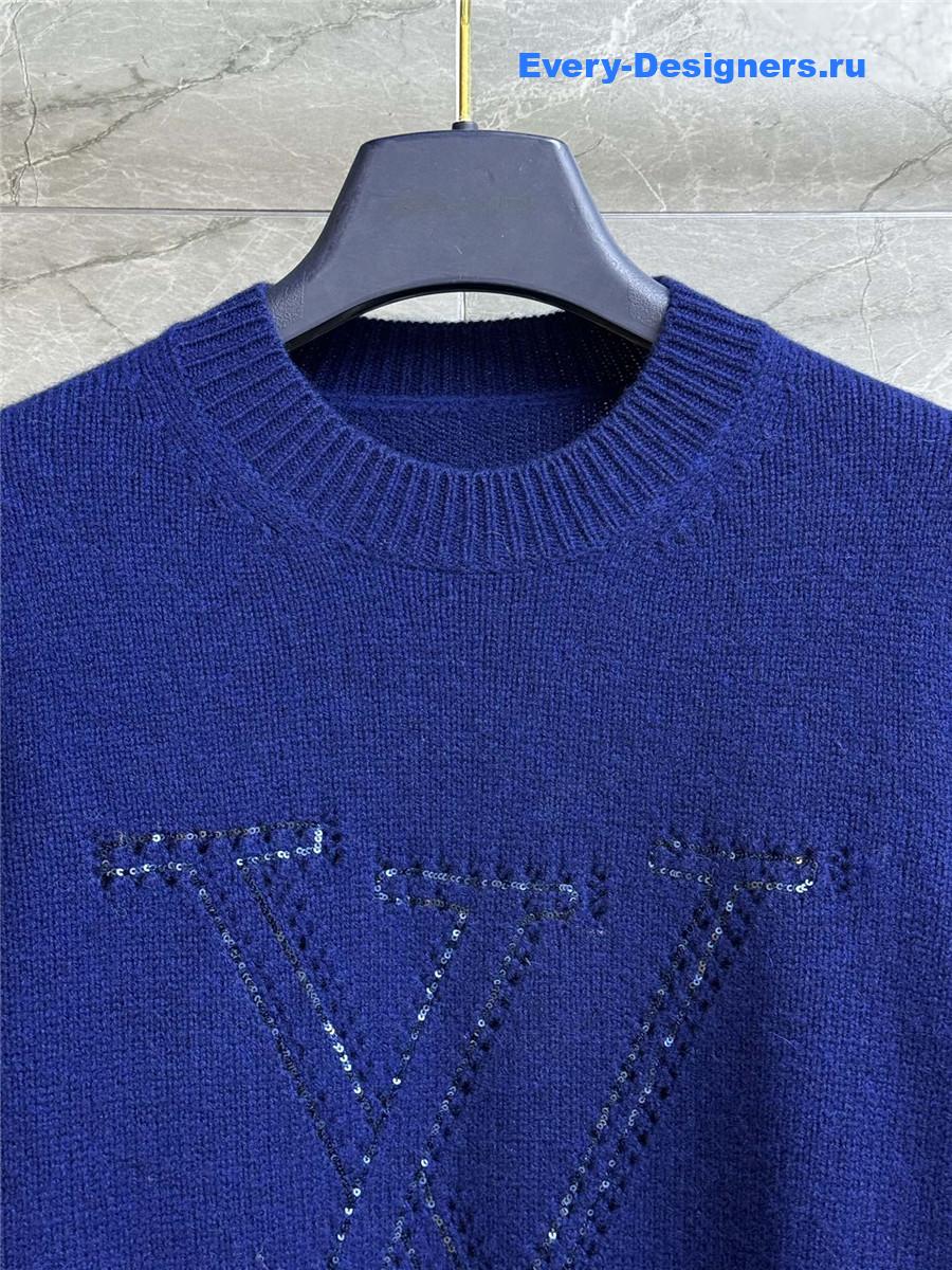 l0vis Vvtt0n blue embroidered signature pullover