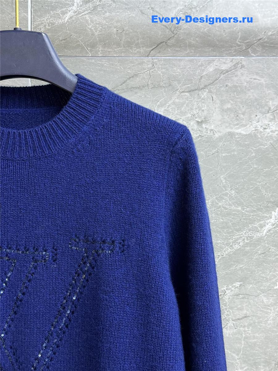 l0vis Vvtt0n blue embroidered signature pullover