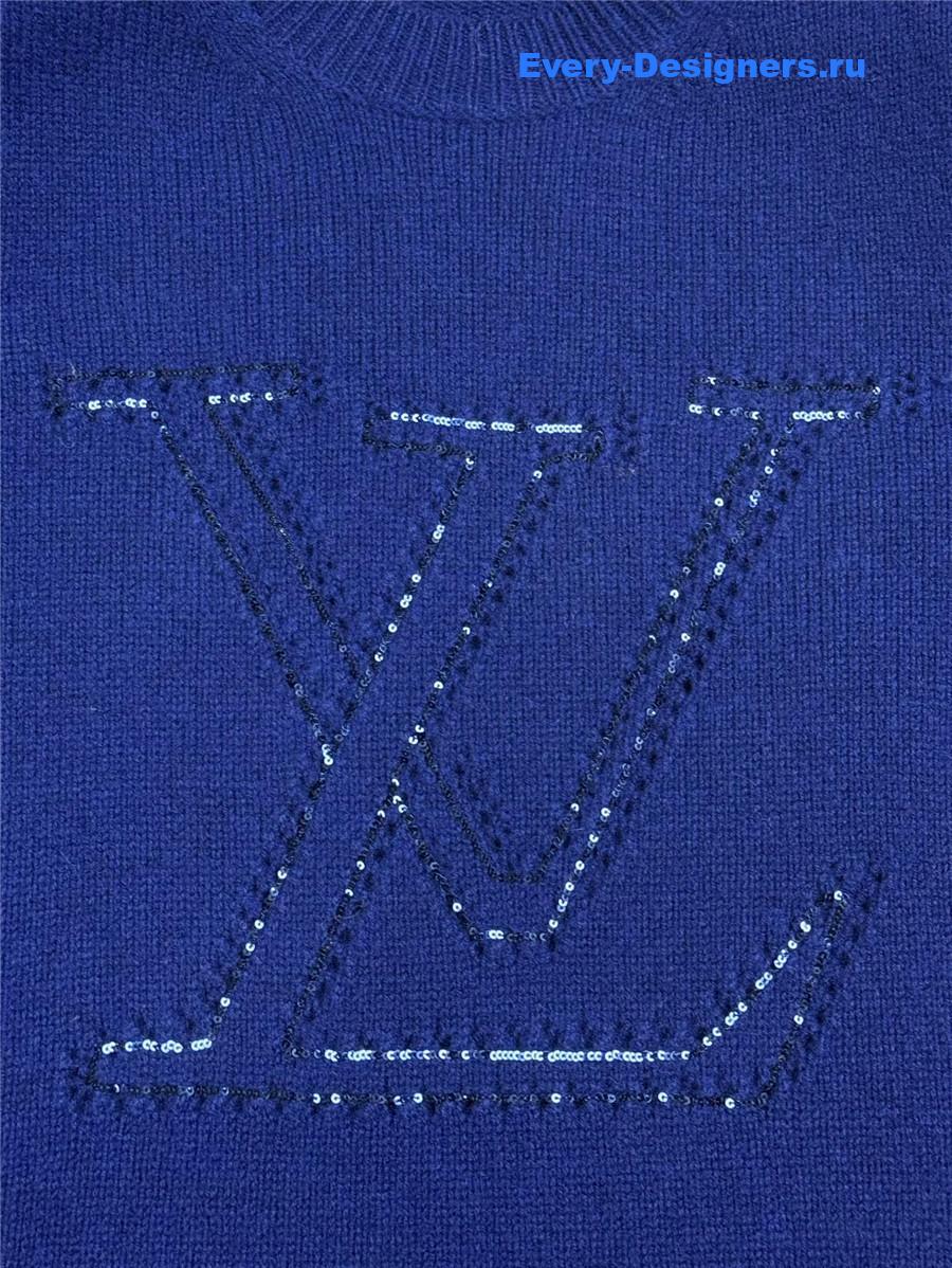 l0vis Vvtt0n blue embroidered signature pullover