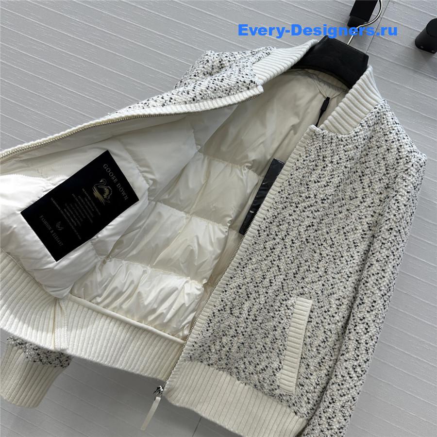 L0r0 P1ana woven paneled down jacket