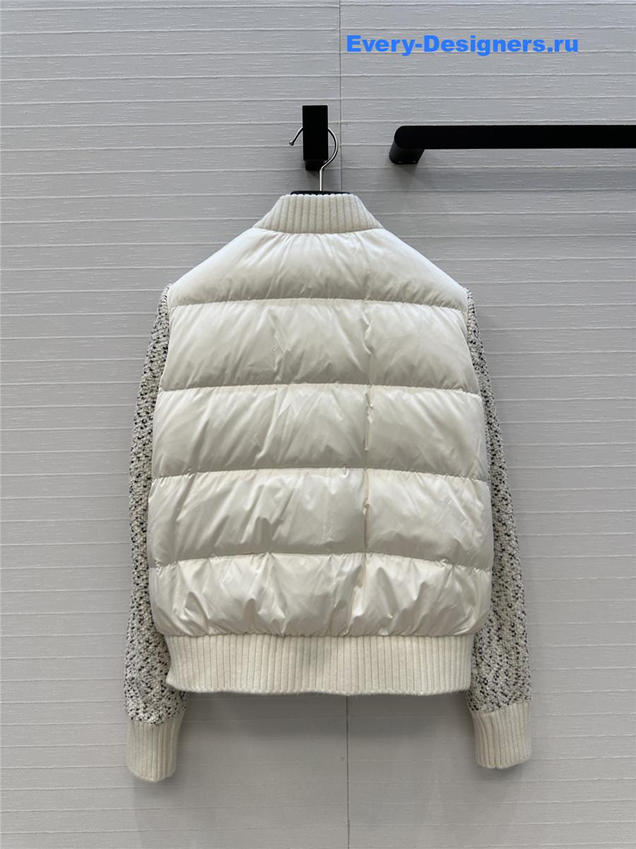 L0r0 P1ana woven paneled down jacket