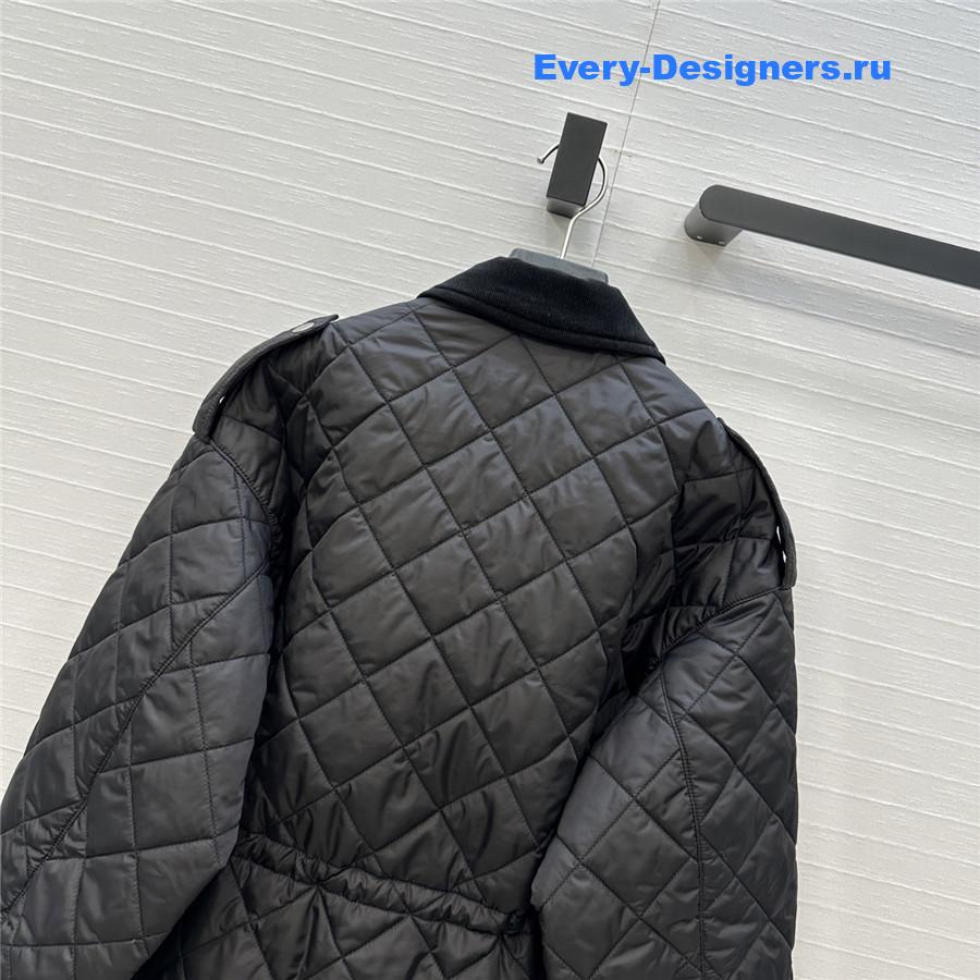 Pra*a black re-nylon quilted jacket