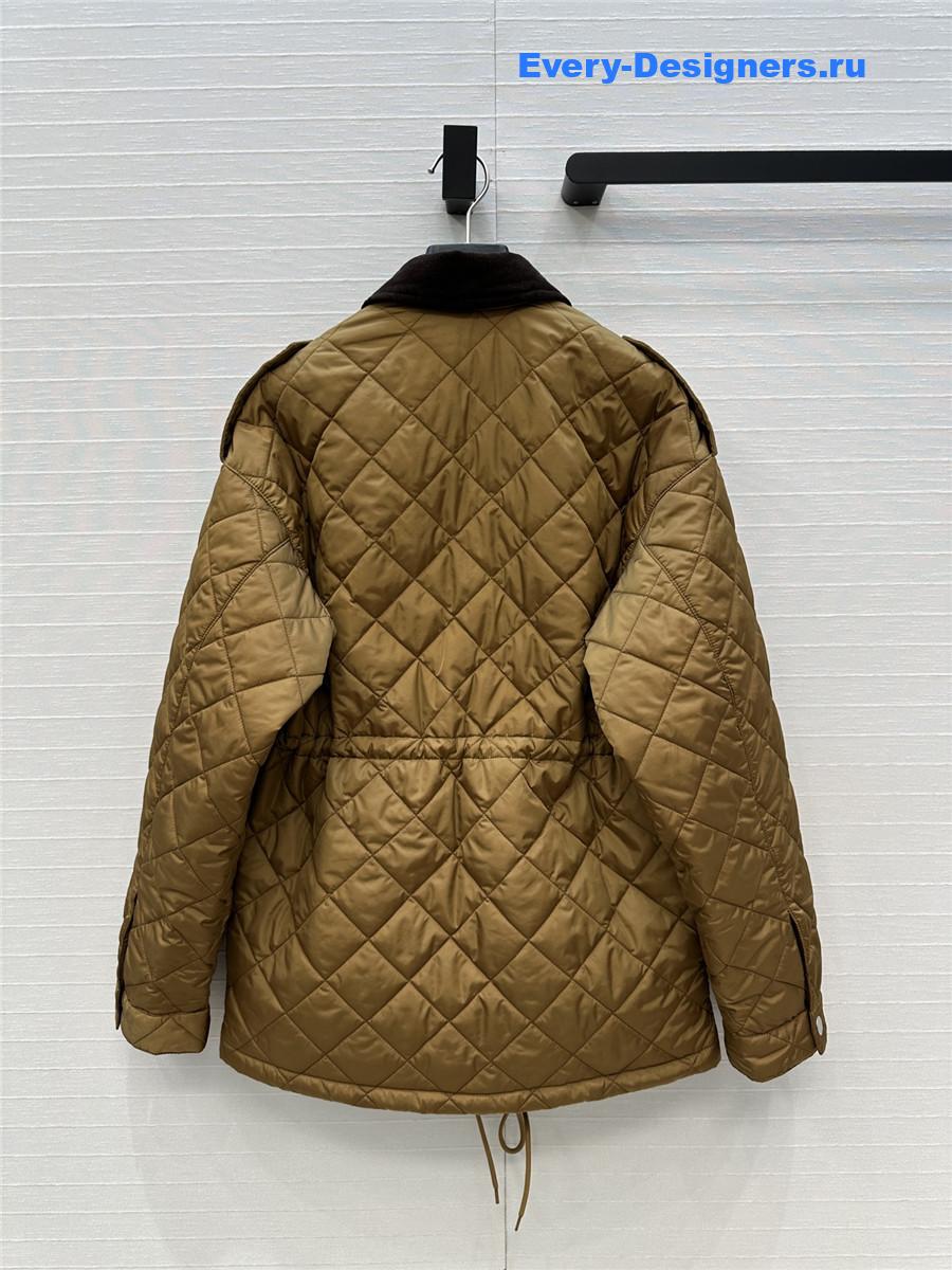 Pra*a brown re-nylon quilted jacket