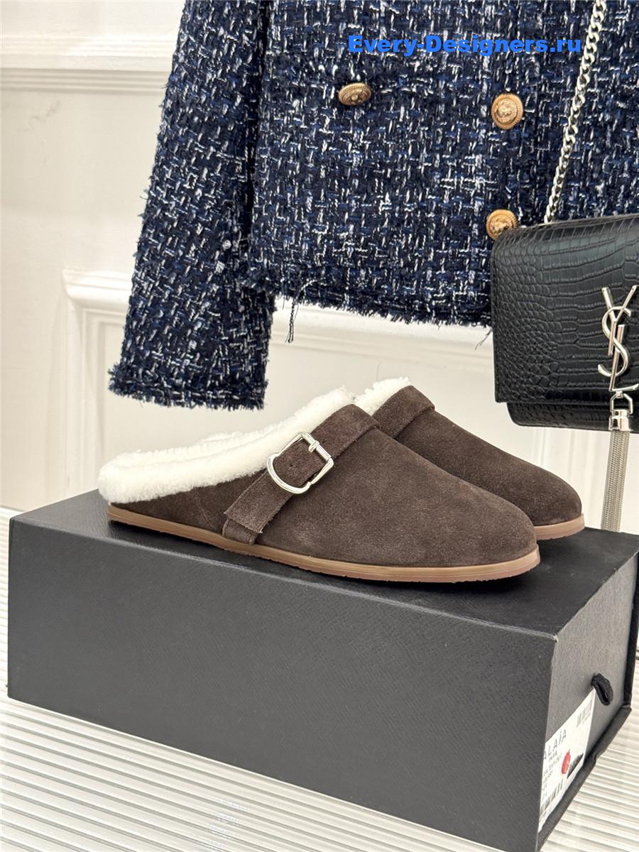 Alaia Chrystie Shearling Mule